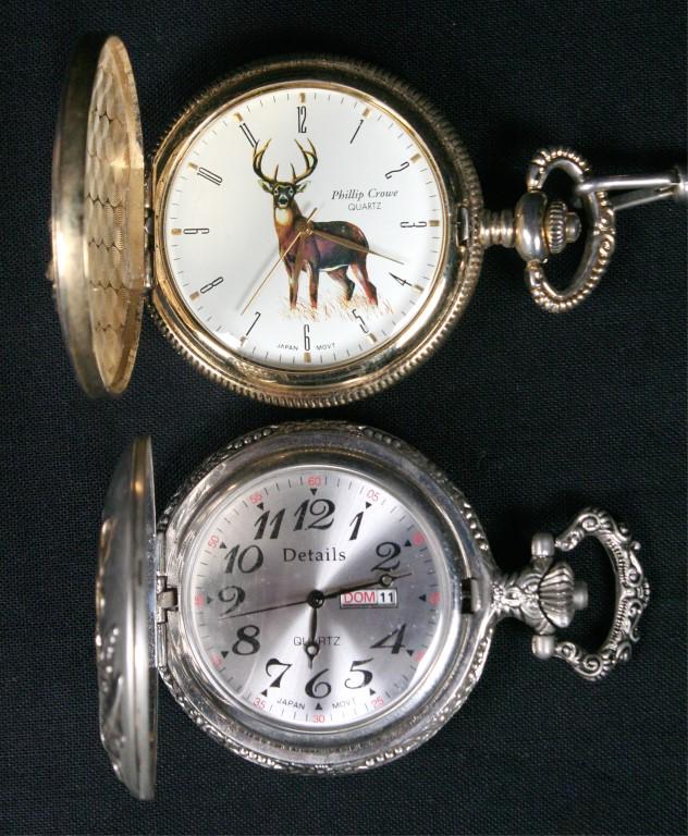 Vintage Deer & Fishing Pocket Watches: [TKJ 144]