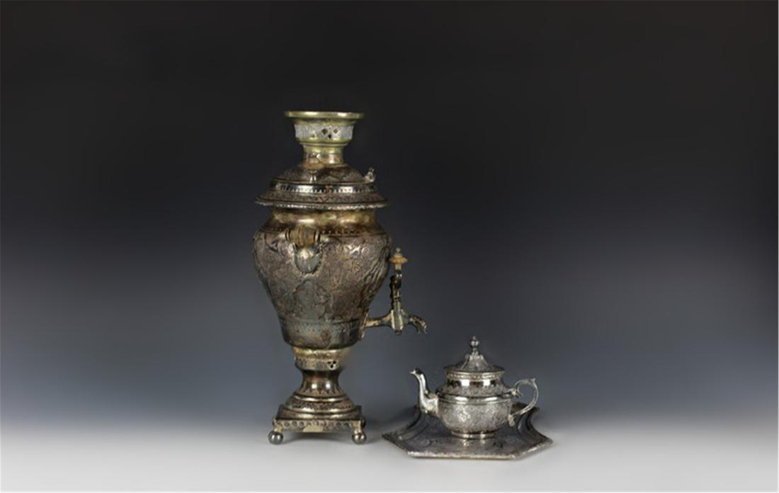 Persian 3 Piece Silver Samovar (1 of 10)