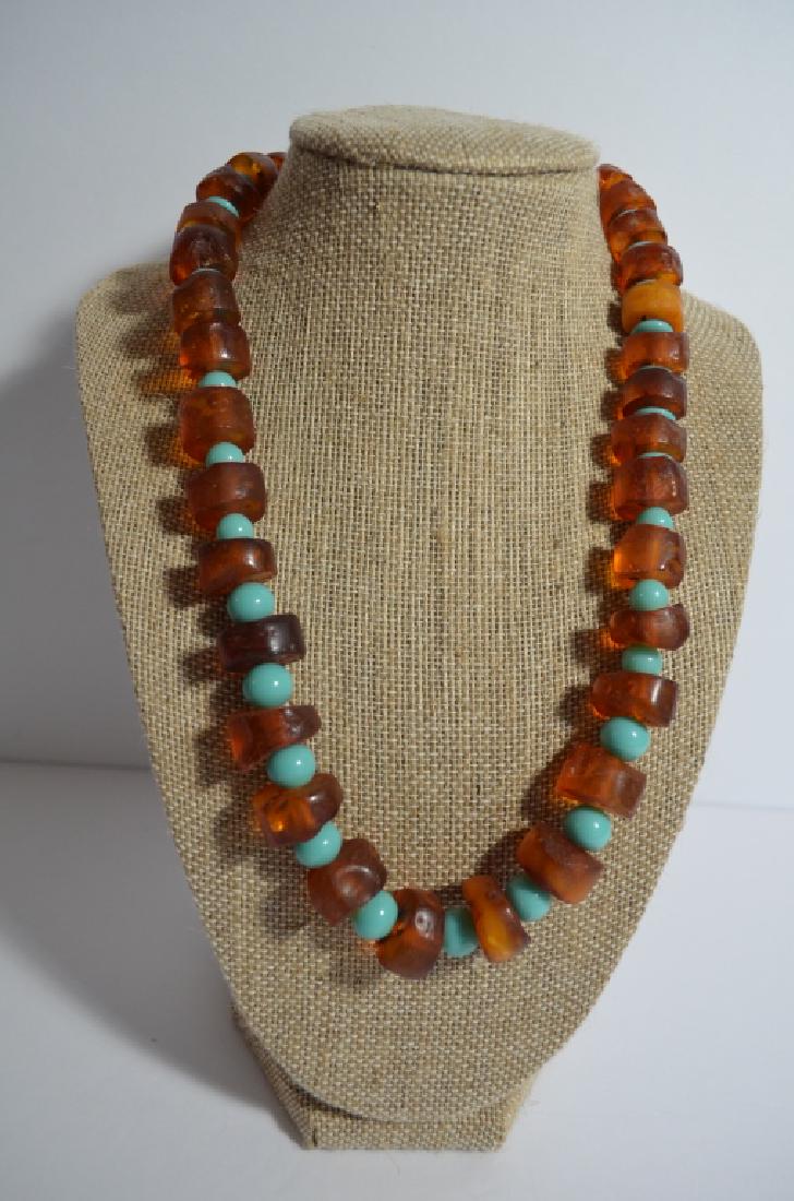 Chinese Amber Beads Necklace (1 of 10)