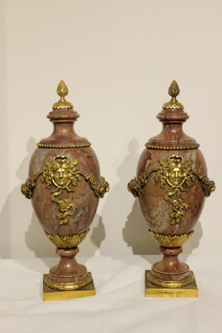 Pair of Marble and Bronze Urm, Early 19th.C (1 of 11)