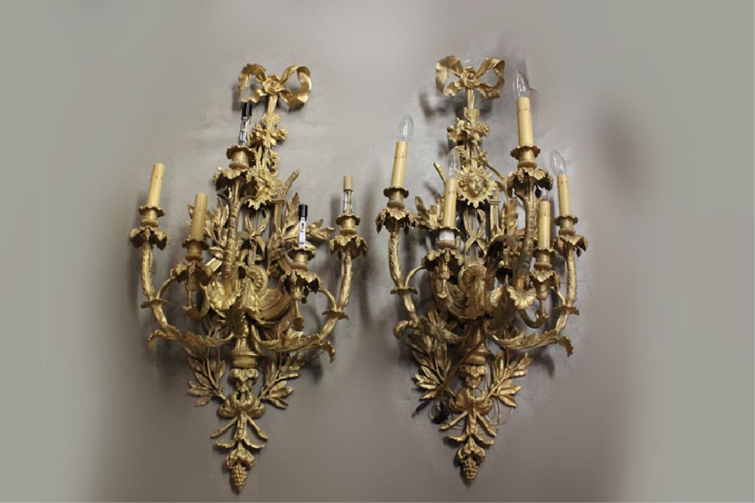 Pair of Gilt Bronze Sconces (1 of 11)