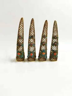 Set of Chinese Enamel Nail Protectors: Set of Chinese Enamel Nail Protectors