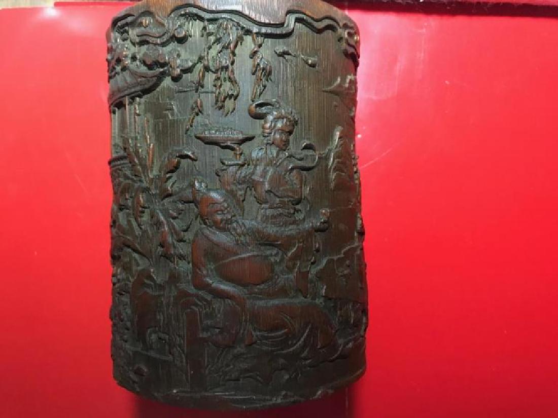 Chinese Bamboo Carved Brushpot (1 of 6)
