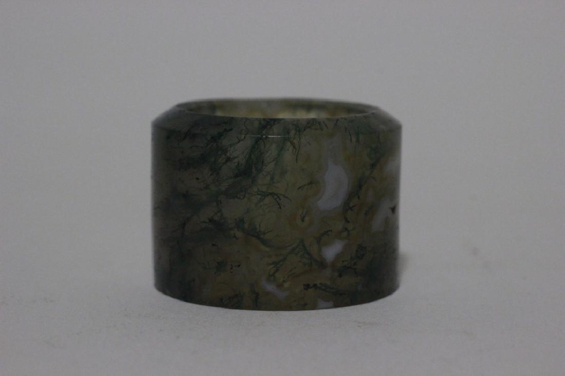 Chinese Agate Carved Thumb Ring (1 of 4)