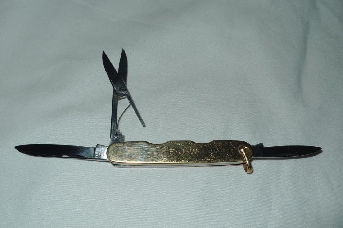 VINTAGE LATAMA ITALY 14K KARAT GOLD FOLDING KNIFE (1 of 9)