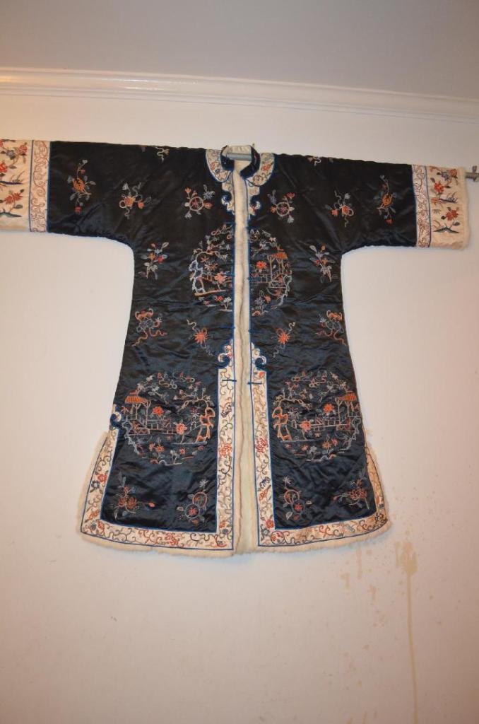 19th.C Chinese Silk Embroidery Rope w Wool (1 of 11)