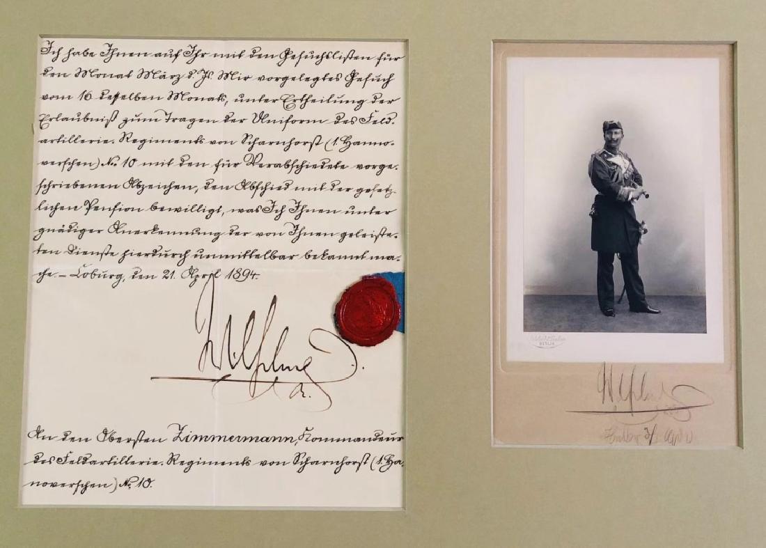 Signed Photo of Germany Emperor, Wilhelm II and (1 of 3)