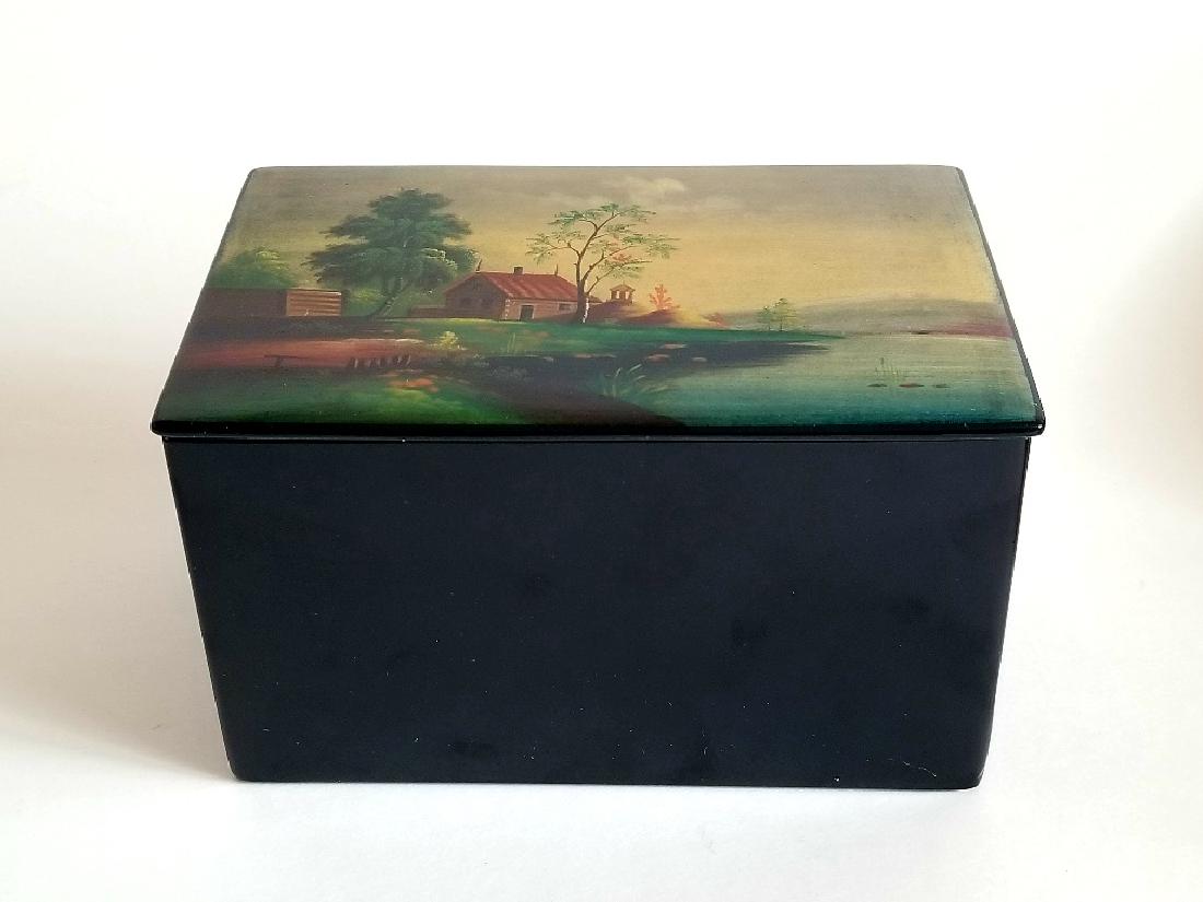 Large19th.C Russian Papier Mache Box by Vishnyakov (1 of 7)