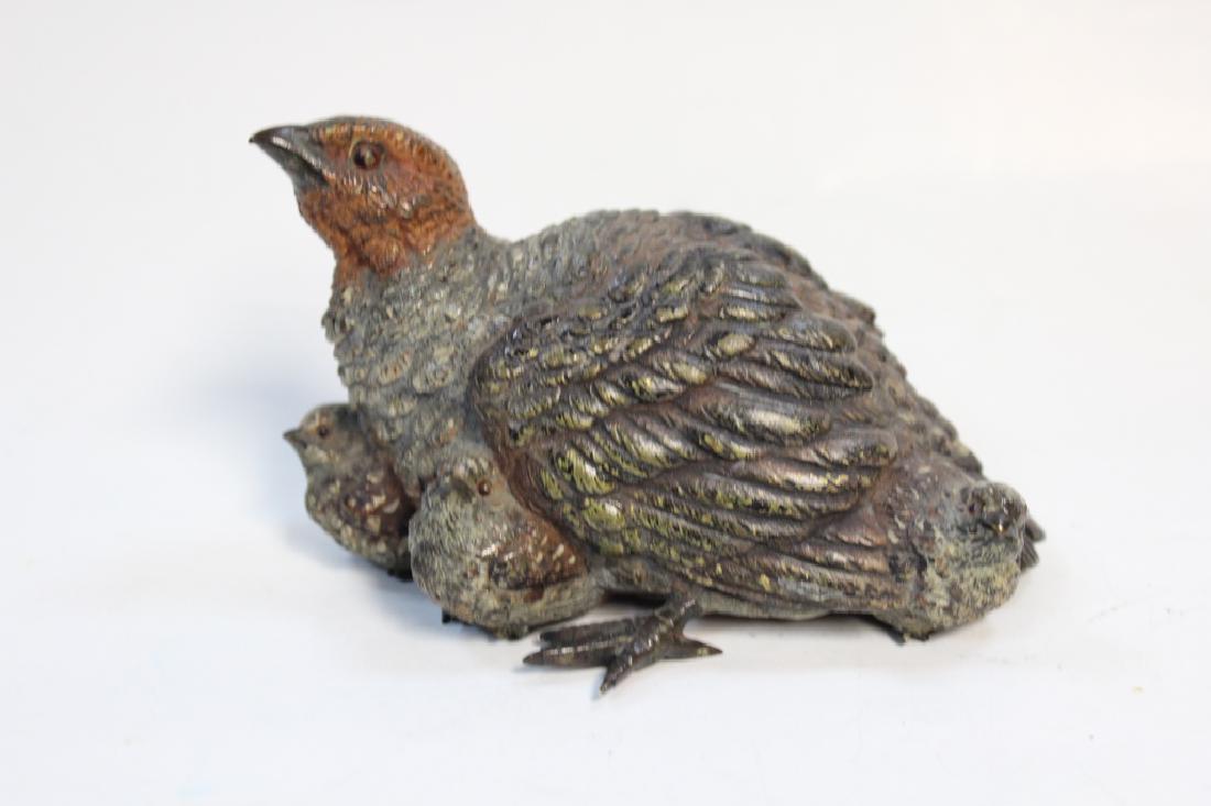 Vienna Bronze Bird w Chicks (1 of 4)