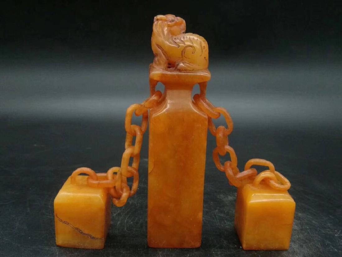 Chinese Yellow Soapstone Seal (1 of 9)