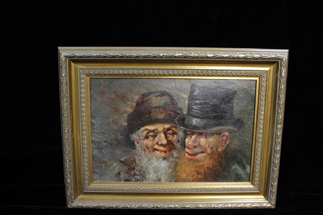Oil on Cardboard, 2 Jewish Figurals (1 of 5)