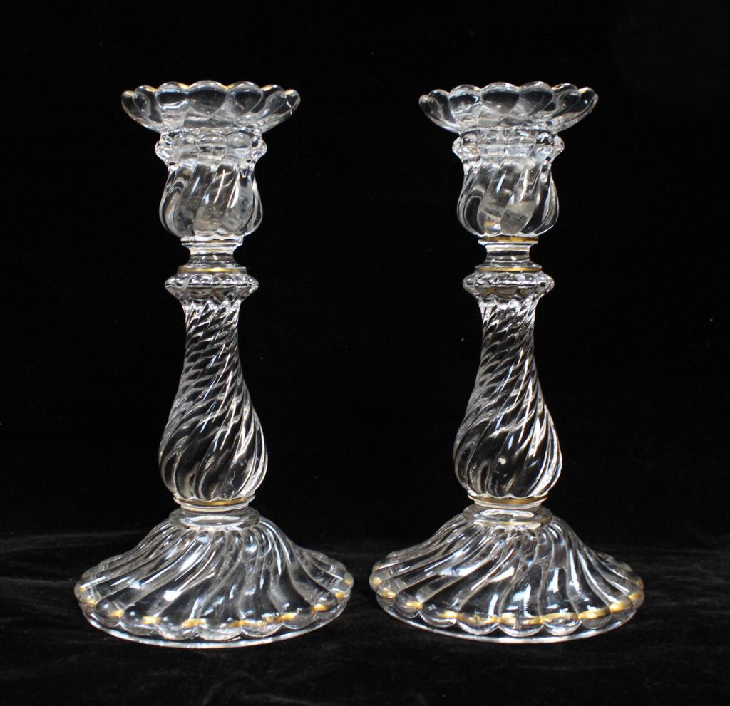 Pair of Baccarat Crystal Candle Stick (1 of 6)