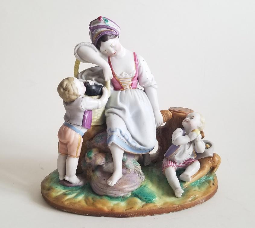 19C Russian Porcelain Gardner Group Figurine (1 of 8)