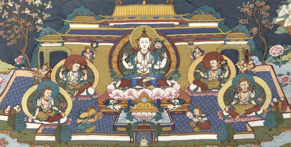 Large Chinese Scroll Thanka (1 of 6)