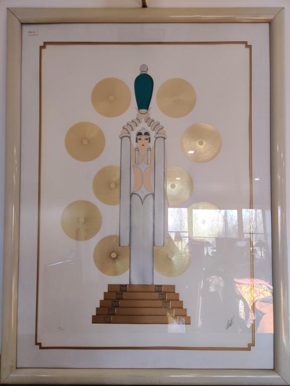 Erte( French 1892-1990),: 45" by 36" Overall
