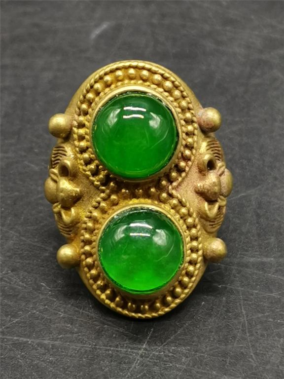 Chinese Ring w Green Stone (1 of 7)