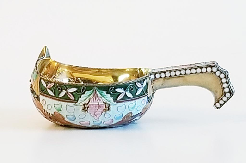 19C Russian Silver Enamel Kovsh (1 of 7)