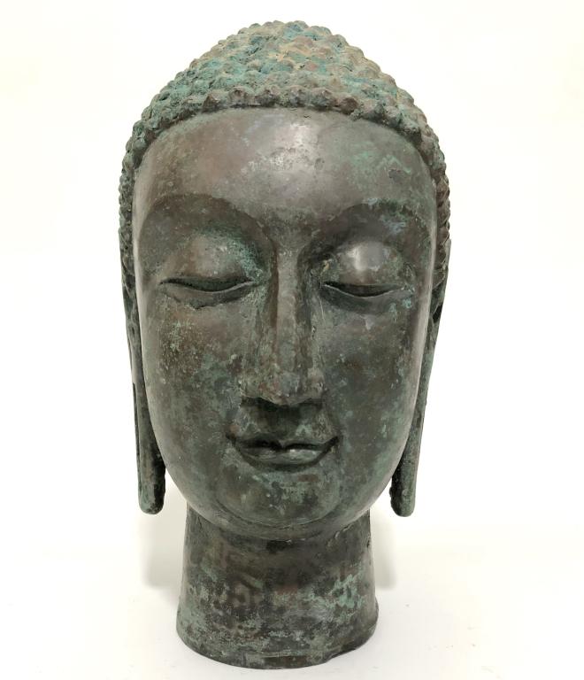 Chinese Bronze Buddha Head (1 of 6)