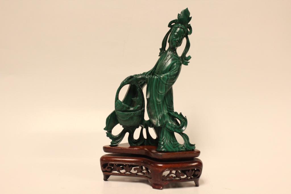 Chinese Malachite Figurine (1 of 4)