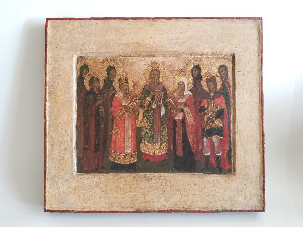 18C Russian Icon of Selected Saints (1 of 4)