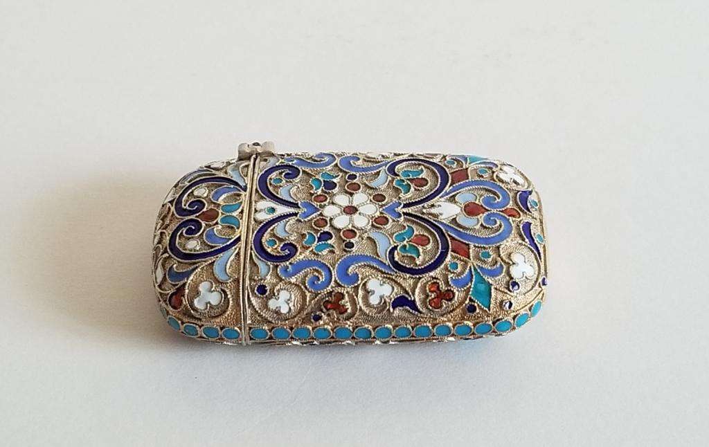 19C Russian Silver Enamel Match Holder (1 of 6)