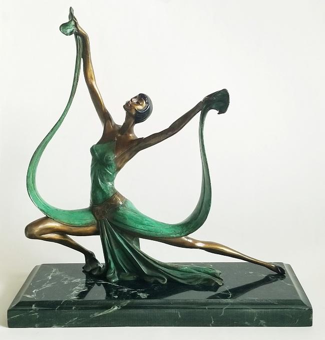 Art Deco Bronze Dancer Joseph Dorls German (1 of 6)