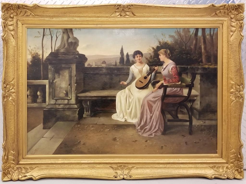 19C Oil Painting Jules Salles-Wagner (1814-1898) (1 of 6)