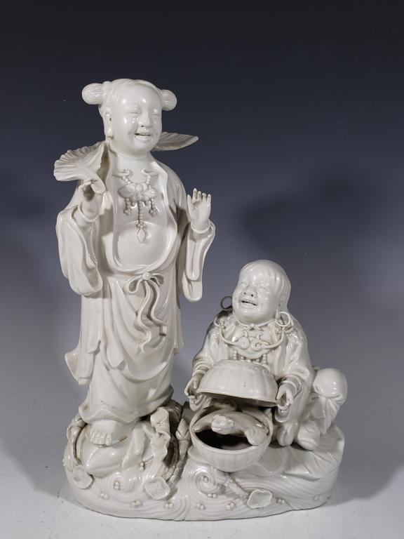 Chinese White Glazed Porcelain Figurals (1 of 8)
