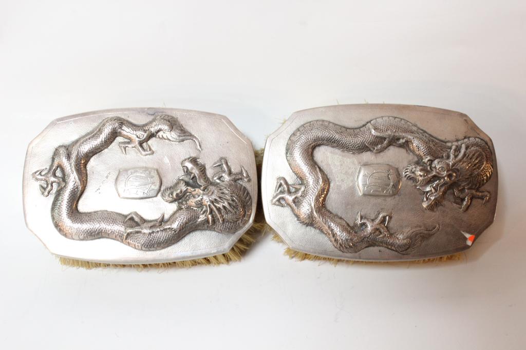Two Chinese Silver Brush, Hallmark (1 of 4)