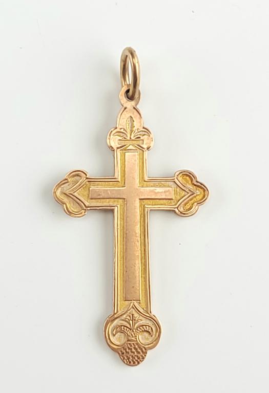 Imperial Russian 14K Gold Orthodox Cross (1 of 4)