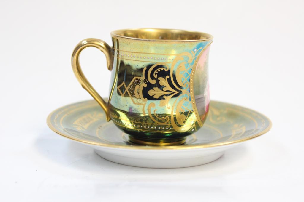 Royal Vienna Miniature Cup& Saucer (1 of 5)