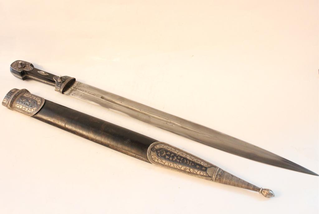 Antique Russian Caucasian Silver Niello Dagger (1 of 11)