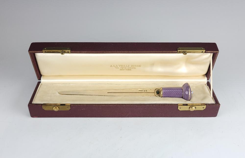 Antique Russian Silver Gold Enamel Paper Knife (1 of 7)