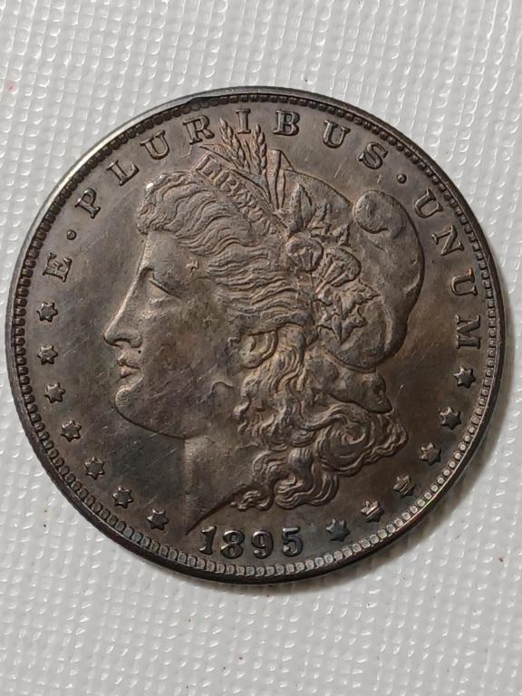 1895 S Morgan Silver Dollar: 1895 S Morgan Silver Dollar Please note the absence of a condition report does not imply that there are no condition issues with this lot. Please contact us for a detailed condition report.