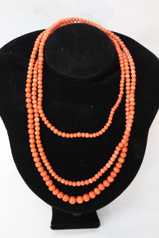 Coral String Beads Necklace (1 of 6)