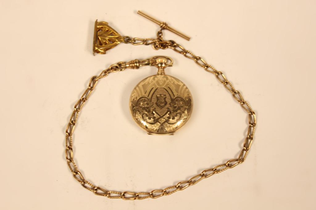 Gold Filled Pocket Watch w Chain (1 of 7)
