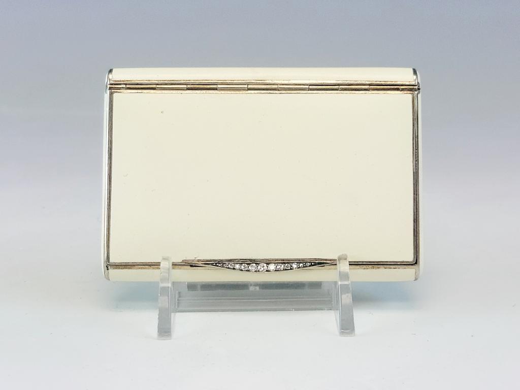Russian Silver Enamel Diamonds Cigarette Case (1 of 7)