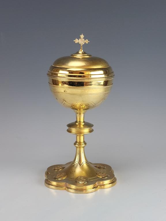 Lrg Antique Gilt Sterling Silver Ciborium (1 of 10)