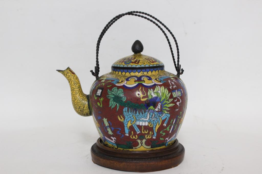 Chinese Cloisonne Teapot (1 of 7)