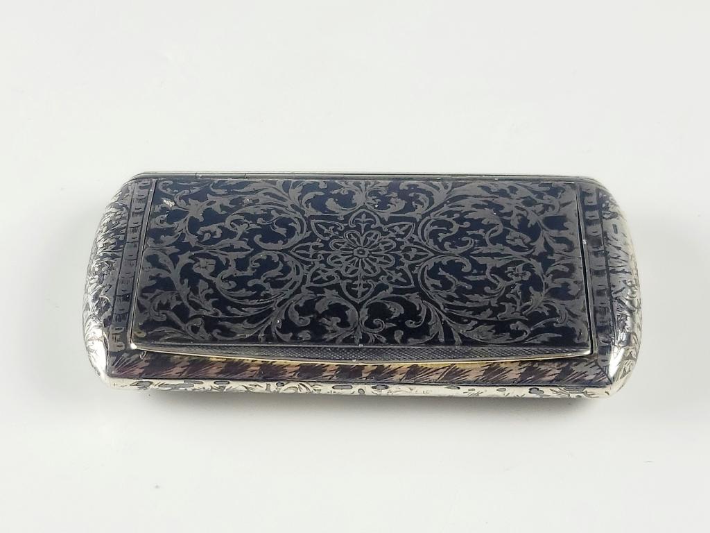 19C Russian Silver Niello Box 1841 (1 of 6)