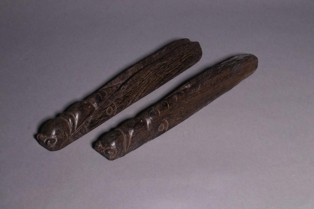Pair of Chinese Wood Paper Weight (1 of 5)