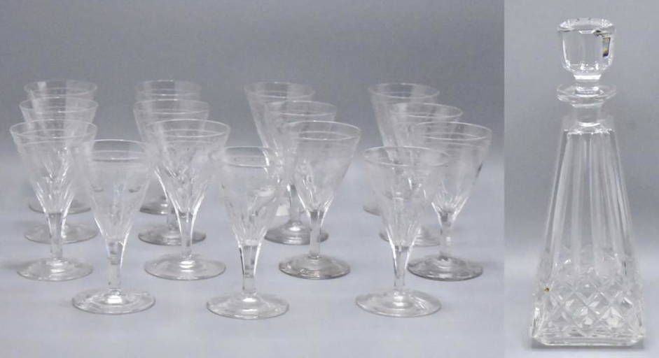 Vintage Bohemian Crystal Glasses Set + Crystal Gla