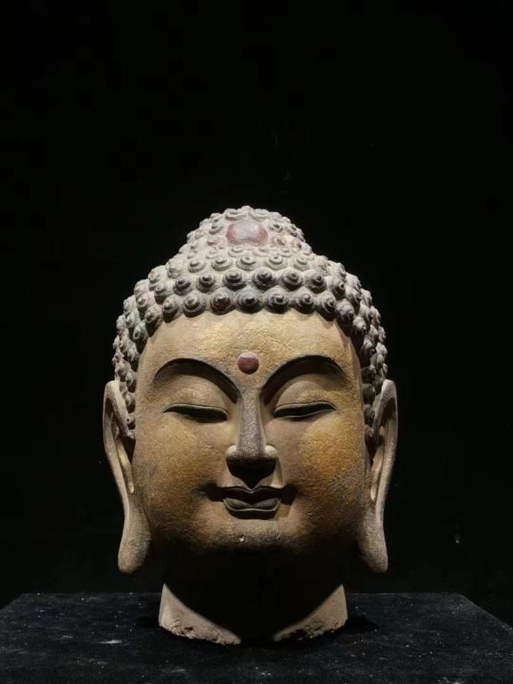 Chinese Stone Carved Buddha Head (1 of 9)