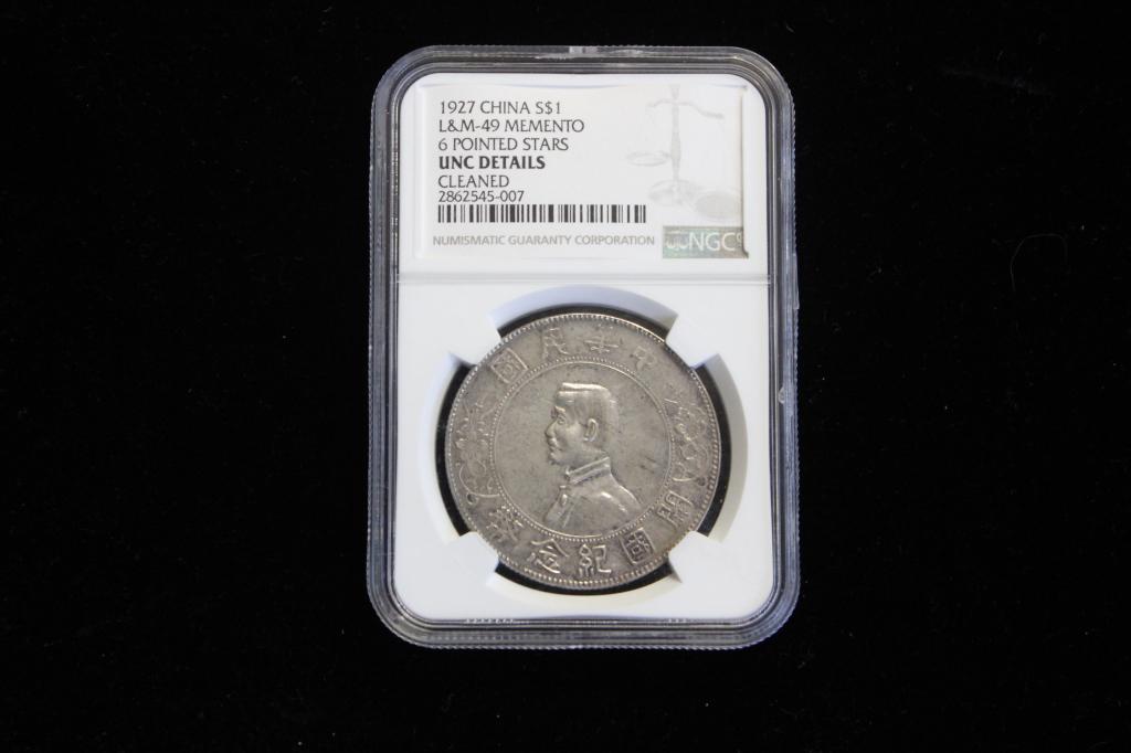 1927 China $1 Coin , NGC Certified (1 of 2)