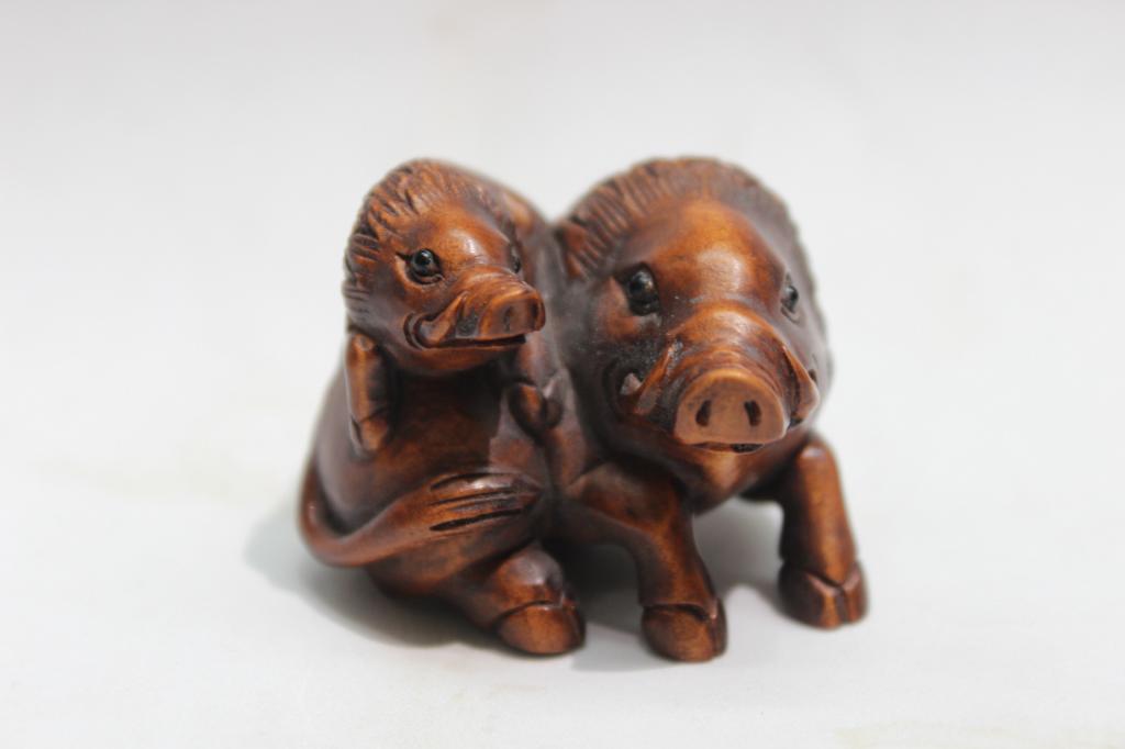 Japanese Wood Netsuke (1 of 4)