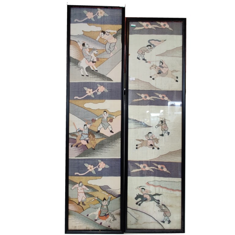 Two Chinese Silk Embroidery in Frame (1 of 6)