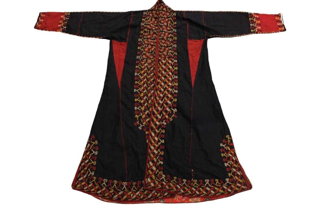 Turkmen Silk Embroidered Robe Dress (1 of 8)