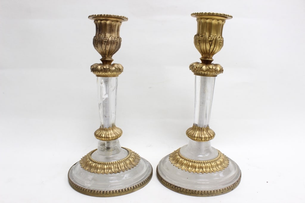 Pair of Rock Crystal Candle Stick (1 of 7)