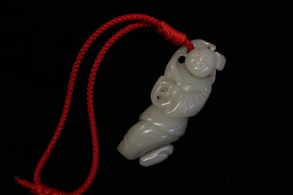 Chinese Jade Carved Boy Figurine
