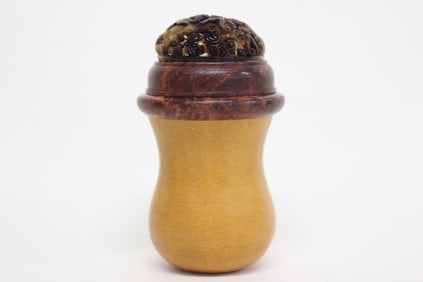 Chinese Gourd Cricket Cage w Huanghuali Wood Cover